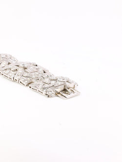 Bracelet Art Déco platine diamants - Castafiore