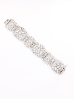 Bracelet Art Déco platine diamants - Castafiore