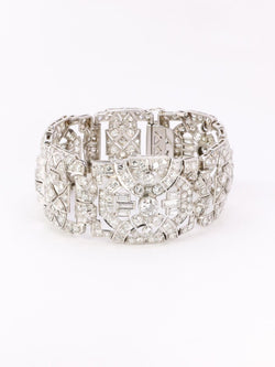 Bracelet Art Déco platine diamants - Castafiore