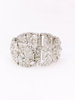 Bracelet Art Déco platine diamants - Castafiore