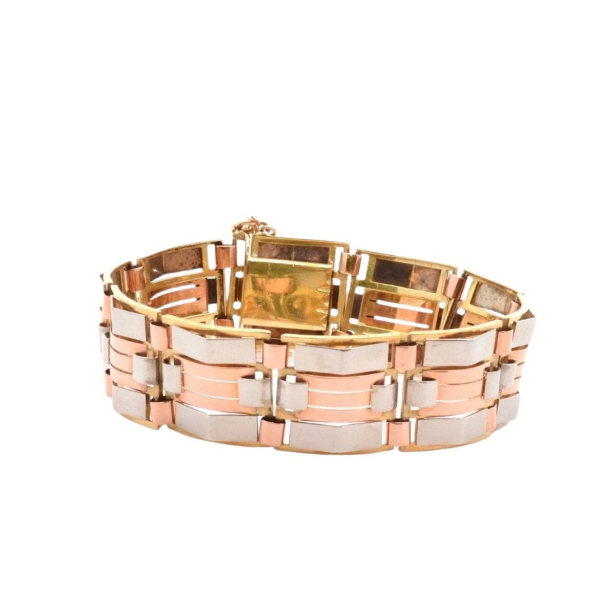 Bracelet Art Nouveau en trois ors - Castafiore