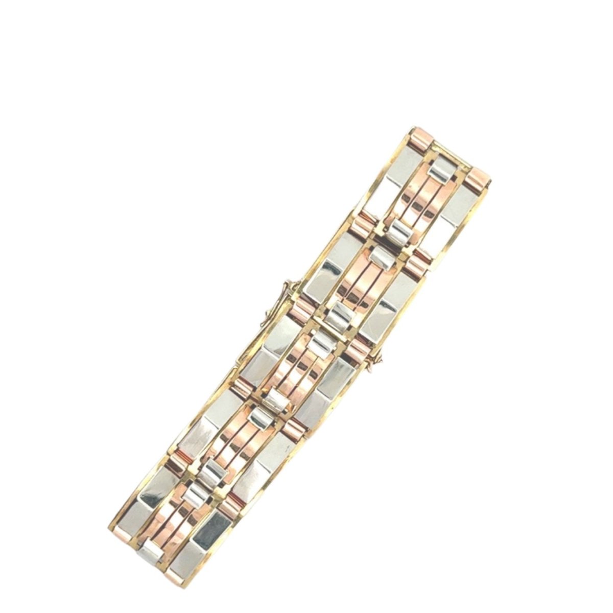 Bracelet Art Nouveau en trois ors - Castafiore