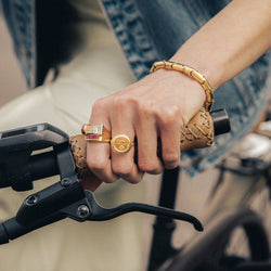 Bracelet articulé en or jaune et or blanc - Castafiore