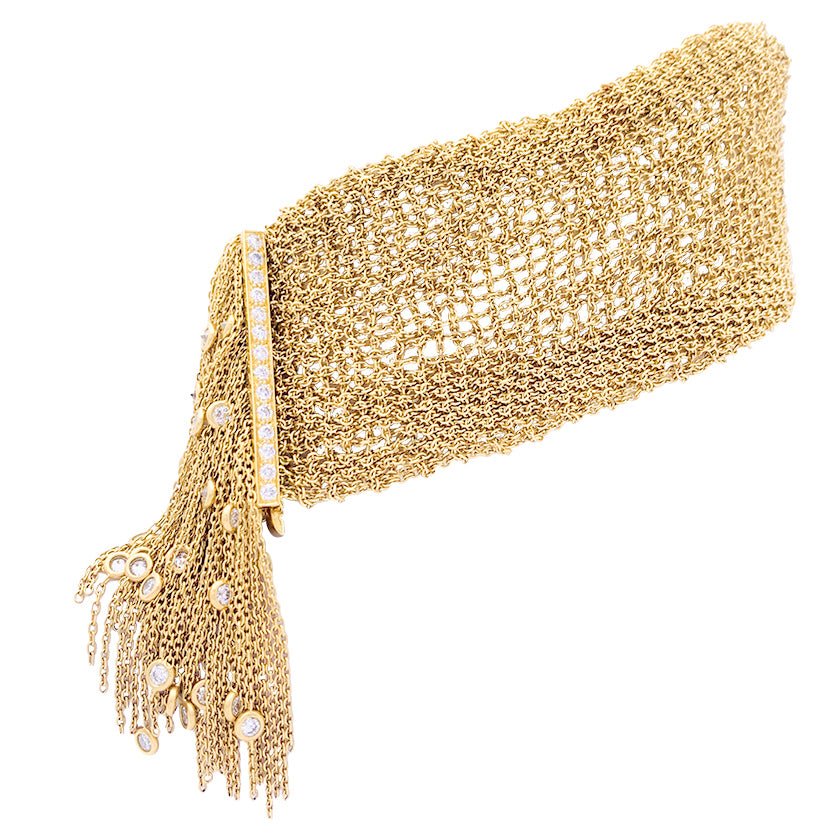 Bracelet BOUCHERON, "Delilah", or jaune, diamants. - Castafiore