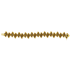 Bracelet BOUCHERON en or jaune, émeraudes et diamants - Castafiore