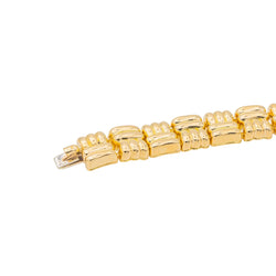 Bracelet BOUCHERON en or jaune, saphir et diamants - Castafiore