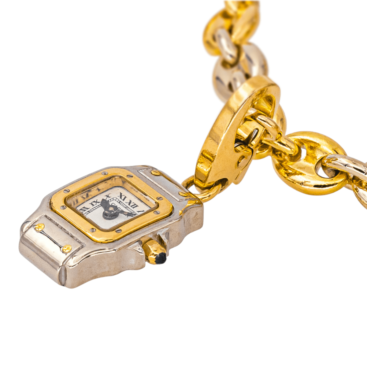 Bracelet Breloque CARTIER en or jaune, or blanc et résine - Castafiore