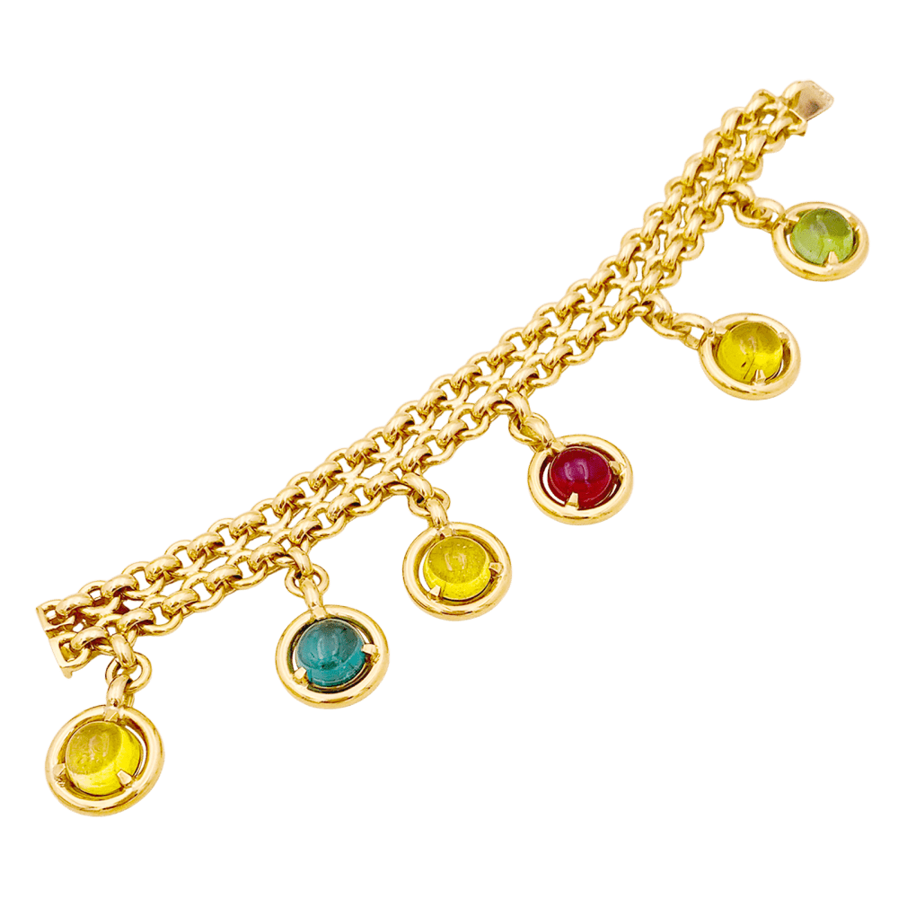 Bracelet Breloque en or jaune et tourmaline - Castafiore