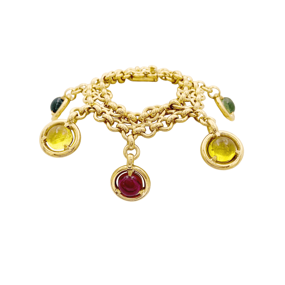 Bracelet Breloque en or jaune et tourmaline - Castafiore