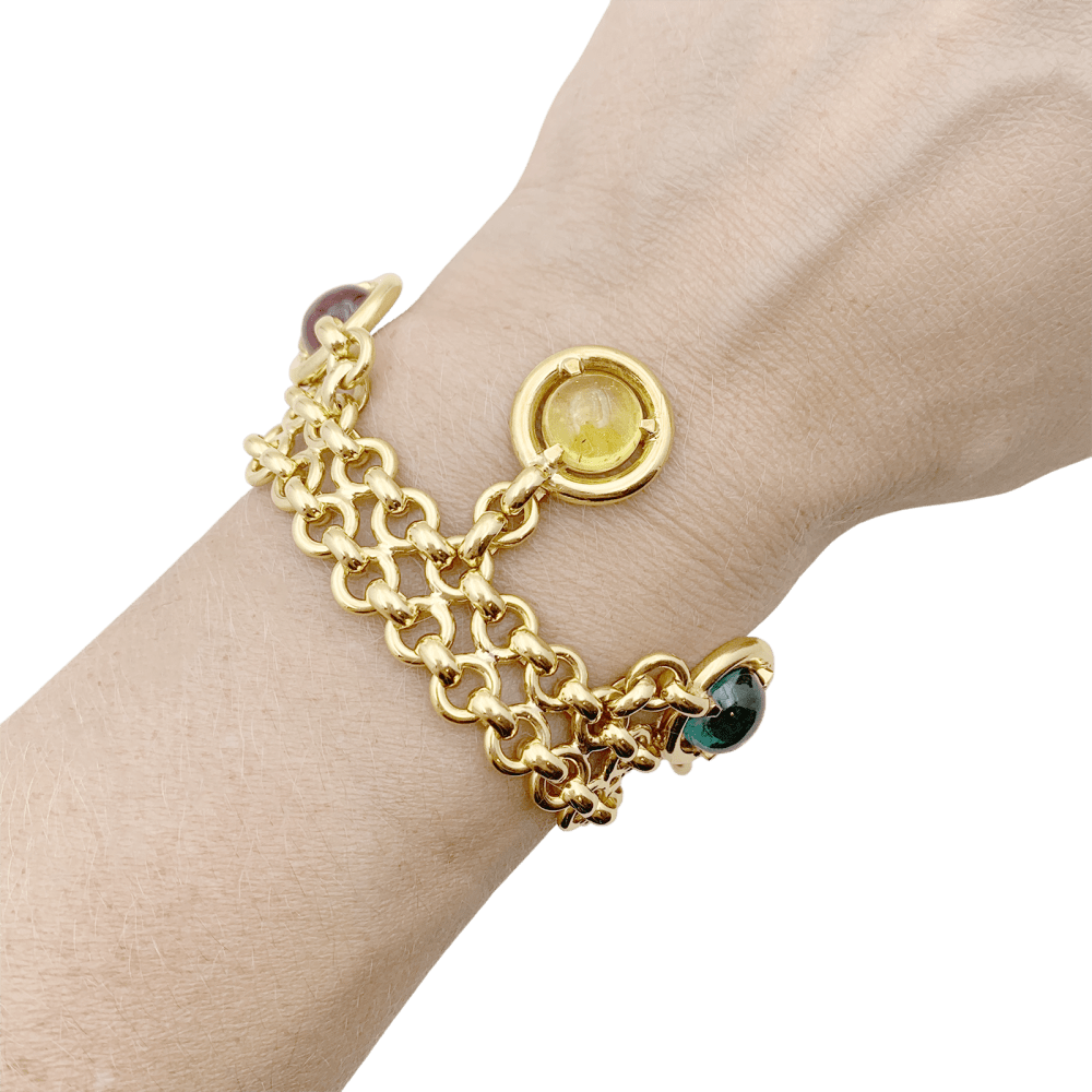 Bracelet Breloque en or jaune et tourmaline - Castafiore