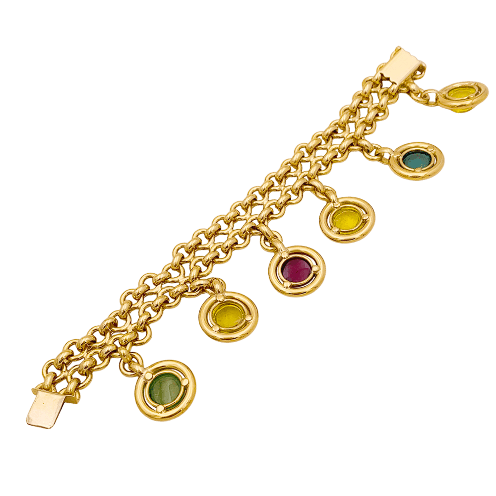 Bracelet Breloque en or jaune et tourmaline - Castafiore
