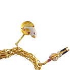 Bracelet Breloque en or jaune, rubis, émeraude, saphir et diamant - Castafiore