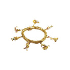 Bracelet Breloque en or jaune, rubis, émeraude, saphir et diamant - Castafiore