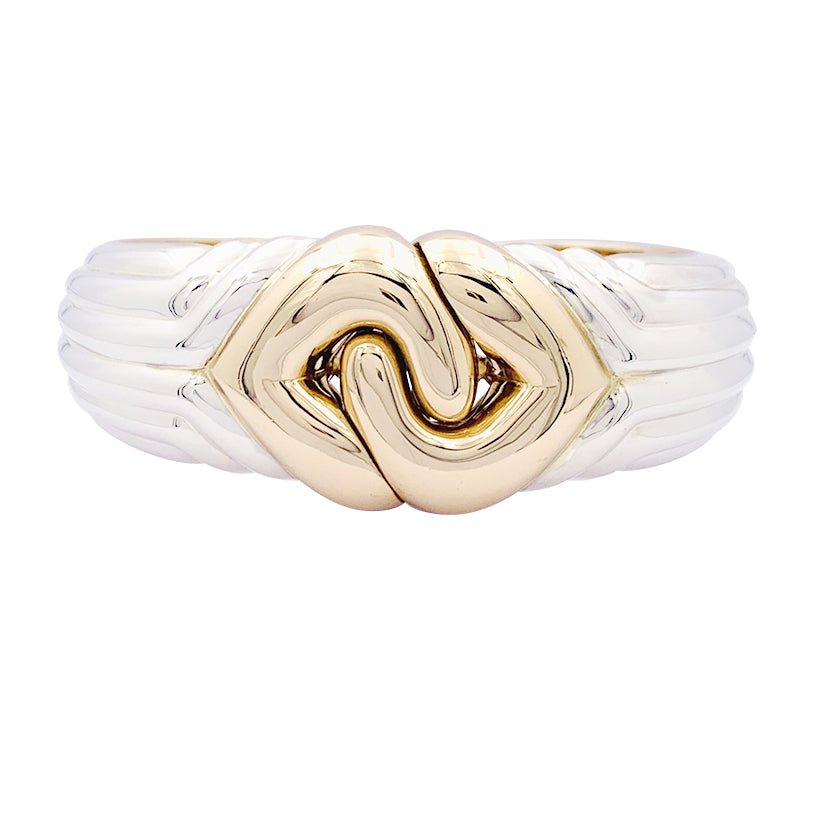Bracelet BULGARI, "Doppio Cuore", deux ors - Castafiore