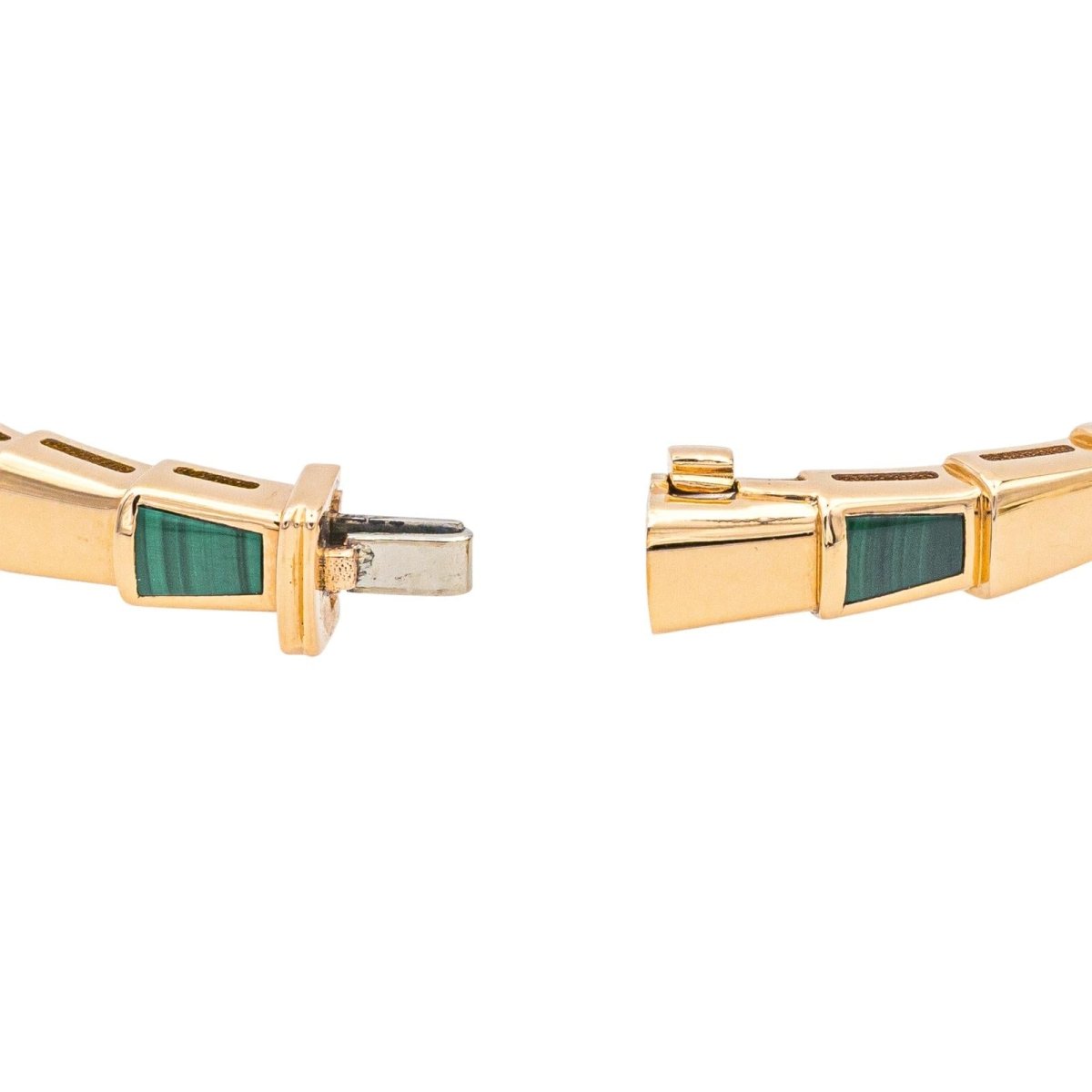 Bracelet BULGARI "Serpenti" en or rose et malachite - Castafiore