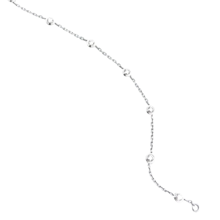 Bracelet CARTIER "Diamants légers", en or blanc et diamants - Castafiore