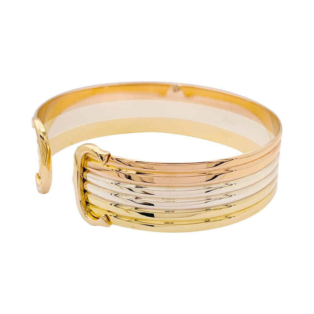 Bracelet CARTIER "Double C" en trois ors - Castafiore