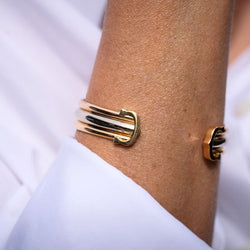 Bracelet CARTIER "Double C Trinity" trois ors - Castafiore