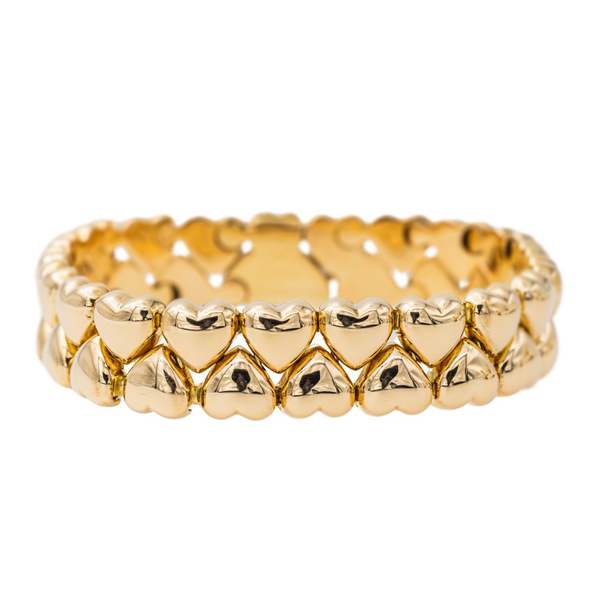 Bracelet Cartier Double cœur Or jaune - Castafiore