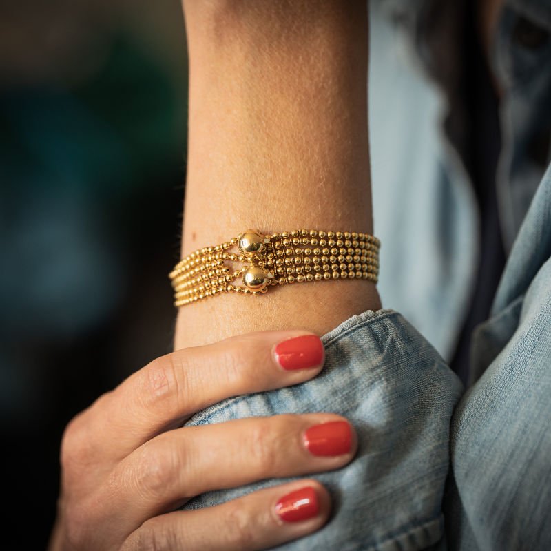 Bracelet CARTIER "Draperie" en or jaune 18k - Castafiore