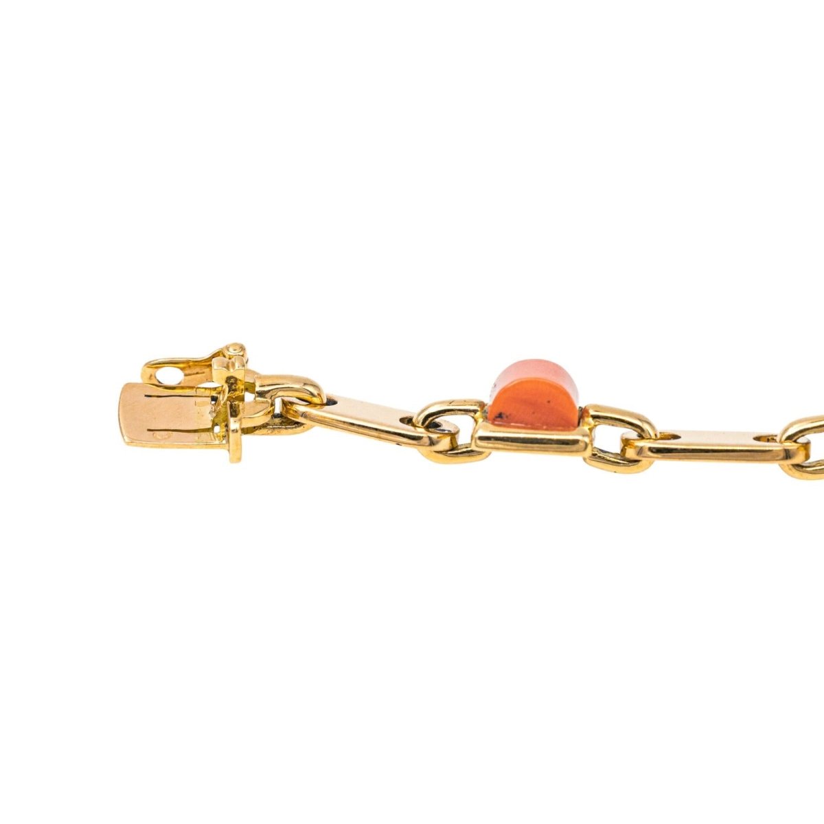 Bracelet CARTIER en or jaune, onyx et corail - Castafiore