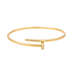 Bracelet CARTIER "Juste un Clou" en or jaune et diamant - Castafiore