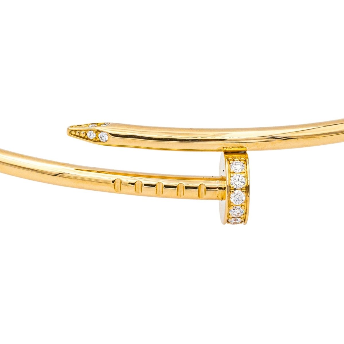 Bracelet CARTIER "Juste un Clou" en or jaune et diamant - Castafiore