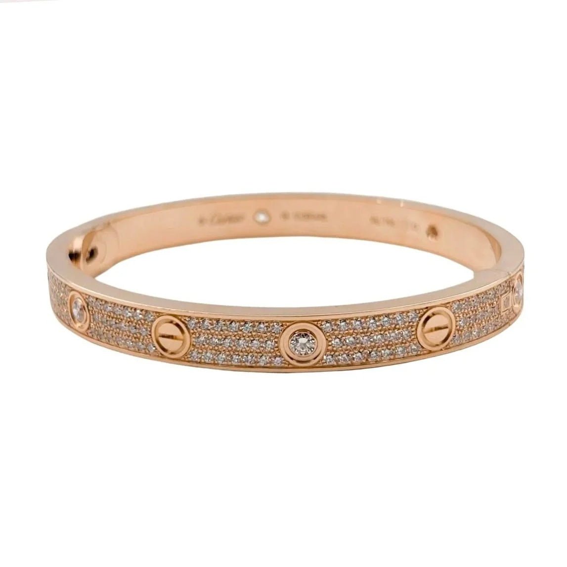 Bracelet CARTIER "Love" Classique en or rose et diamants - Castafiore