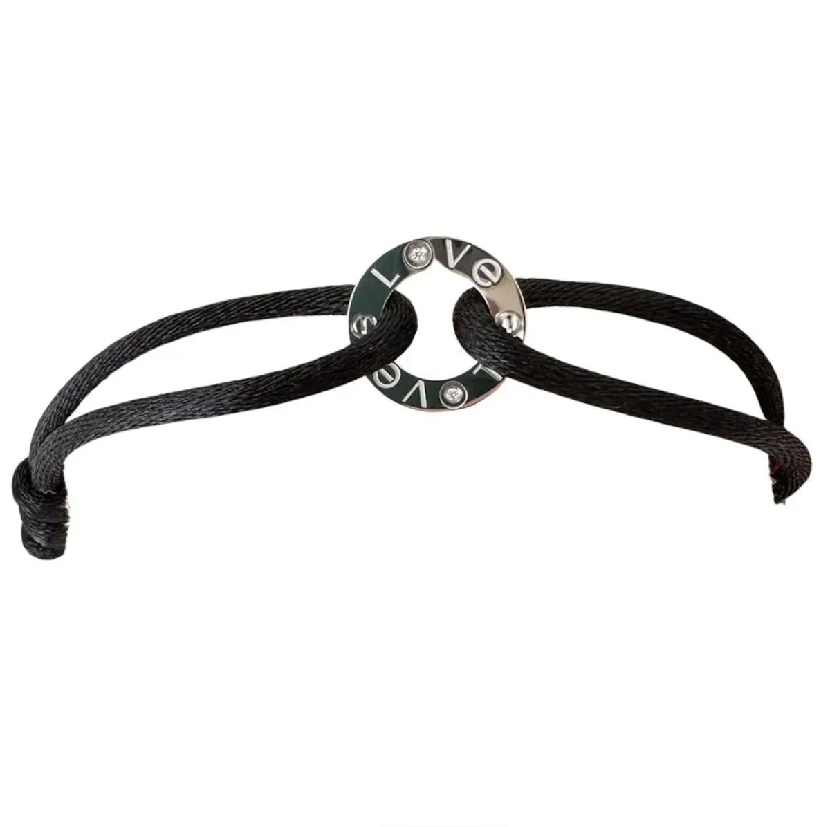 Bracelet Cartier Love Cord en or blanc et diamants - Castafiore