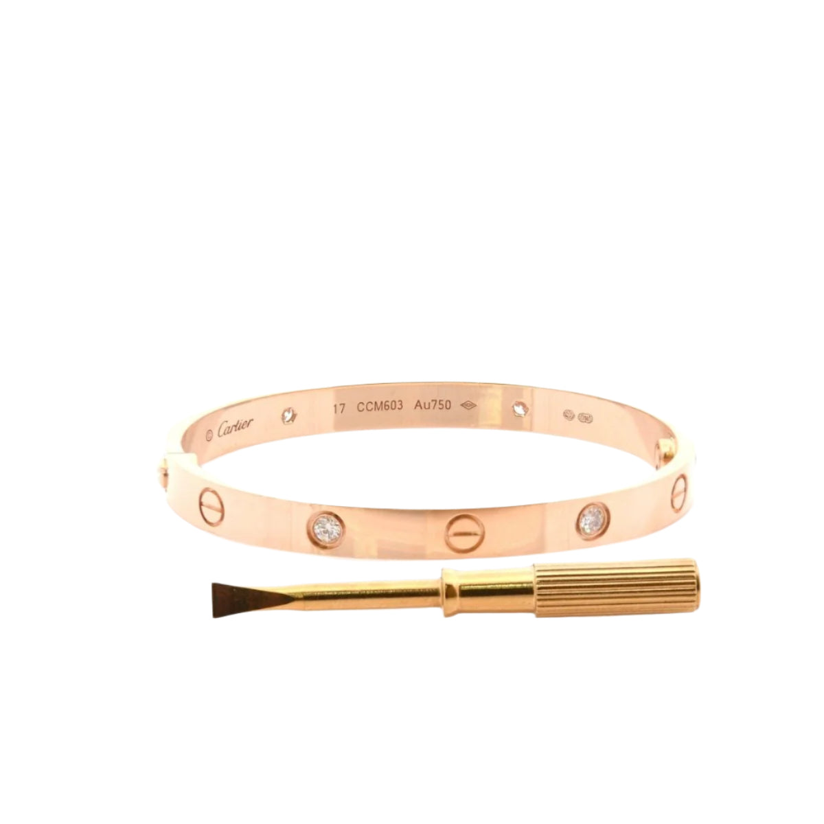 Bracelet CARTIER "Love" en or jaune et diamants - Castafiore