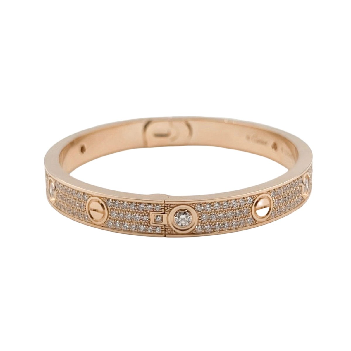 Bracelet CARTIER Love Classique en or rose et diamants