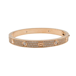 Bracelet CARTIER Love Classique en or rose et diamants