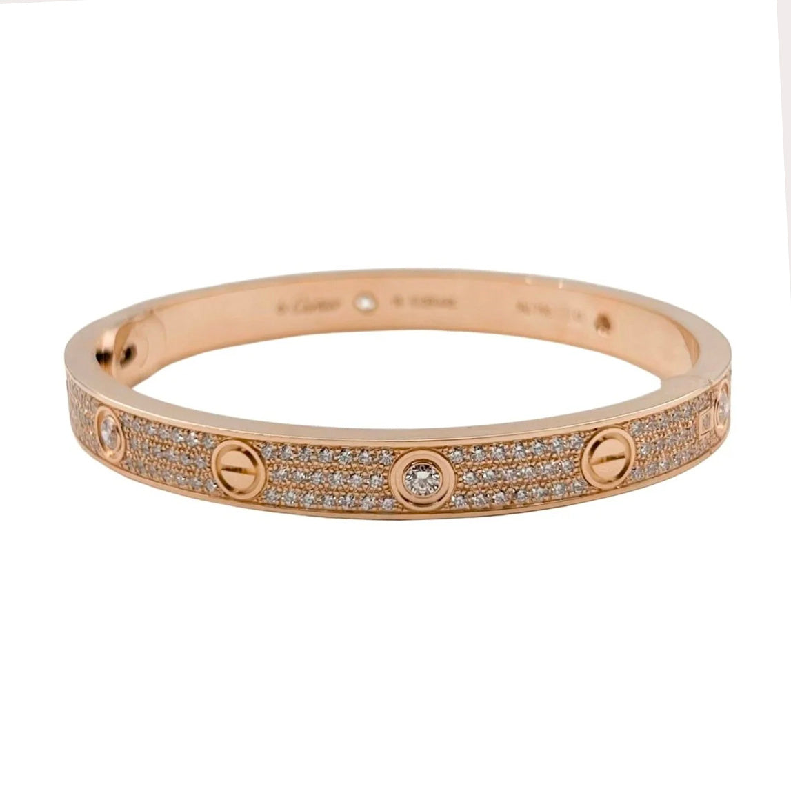 Bracelet CARTIER "Love" Classique en or rose et diamants