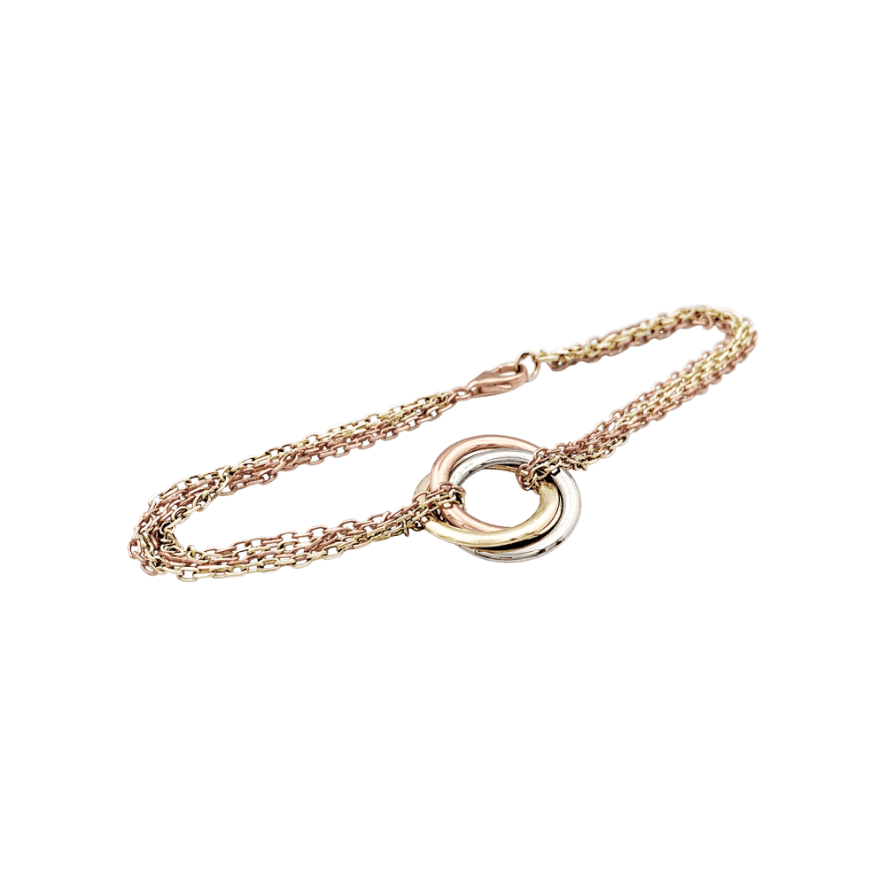 Bracelet CARTIER "Trinity" en or jaune, or blanc et or rose - Castafiore