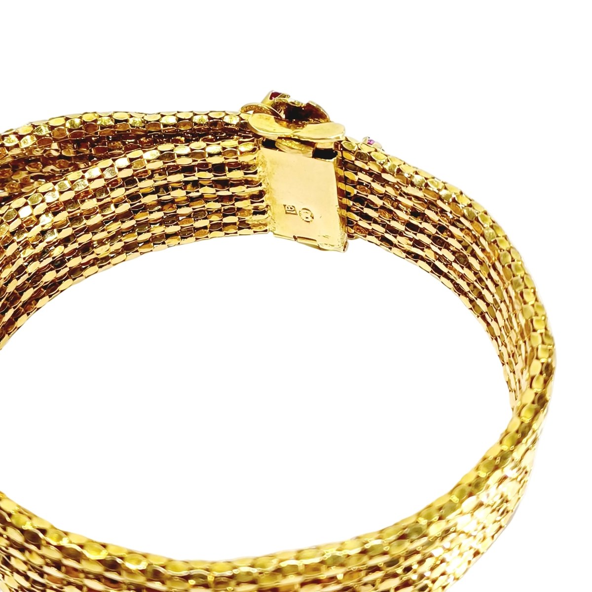 Bracelet Ceinture en or champagne et rubis - Castafiore