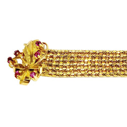 Bracelet Ceinture en or champagne et rubis - Castafiore
