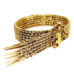 Bracelet Ceinture en or champagne et rubis - Castafiore