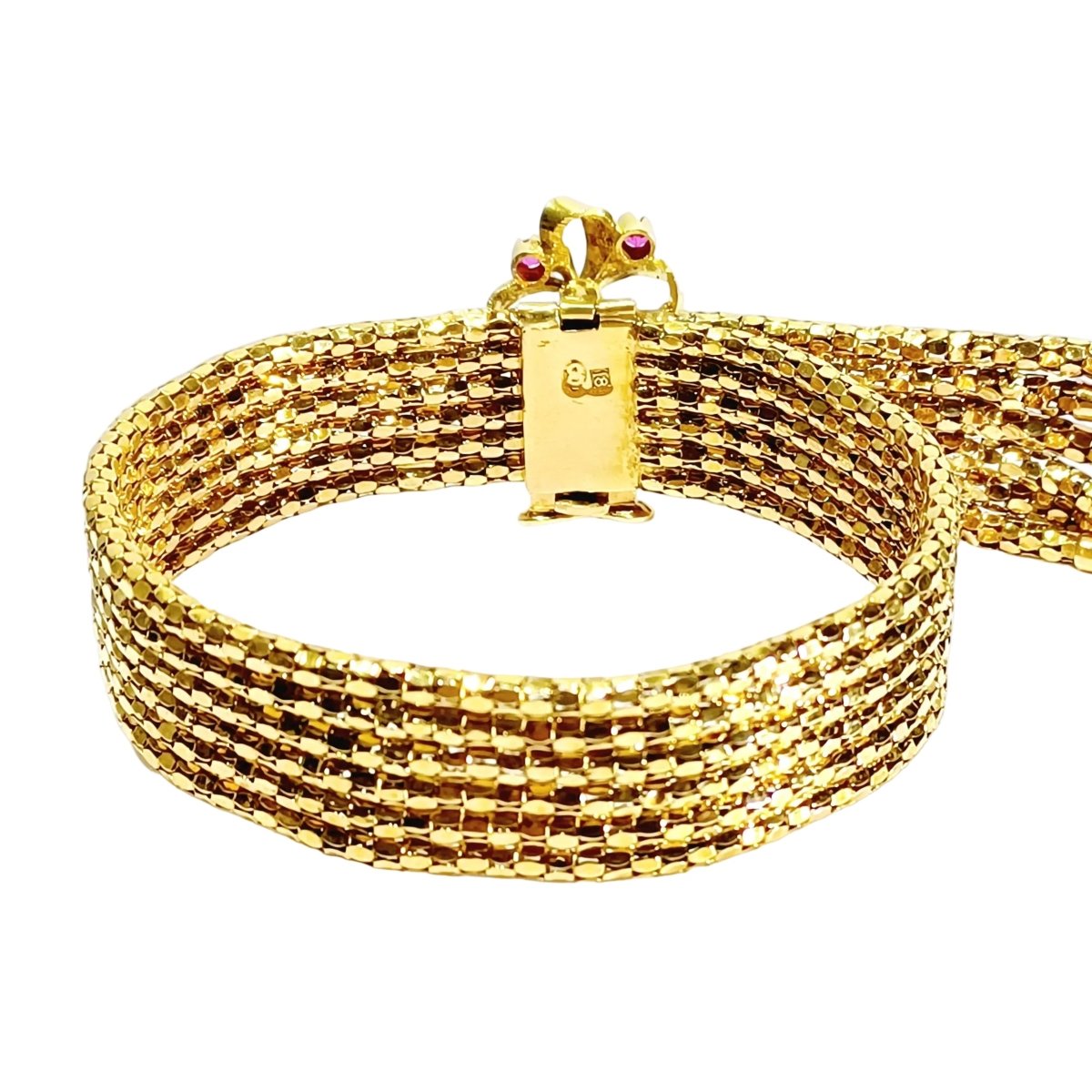 Bracelet Ceinture en or champagne et rubis - Castafiore