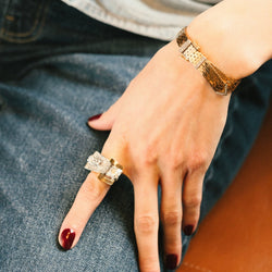 Bracelet Ceinture en or jaune et diamants - Castafiore