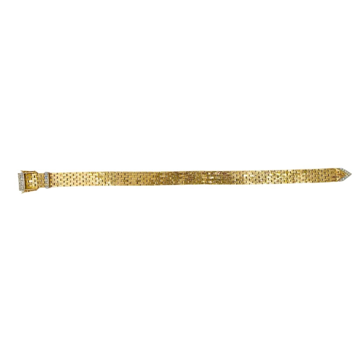 Bracelet ceinture en or jaune et diamants - Castafiore