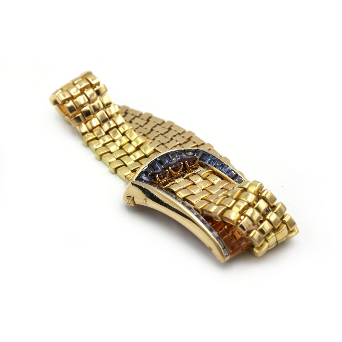 Bracelet Ceinture - Or jaune, Saphirs & Rubis synthétiques - Castafiore