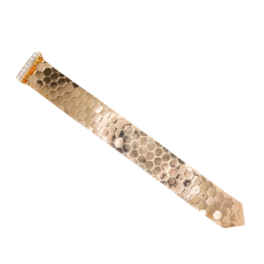 Bracelet ceinture vintage or rose diamants 1.4 ct - Castafiore