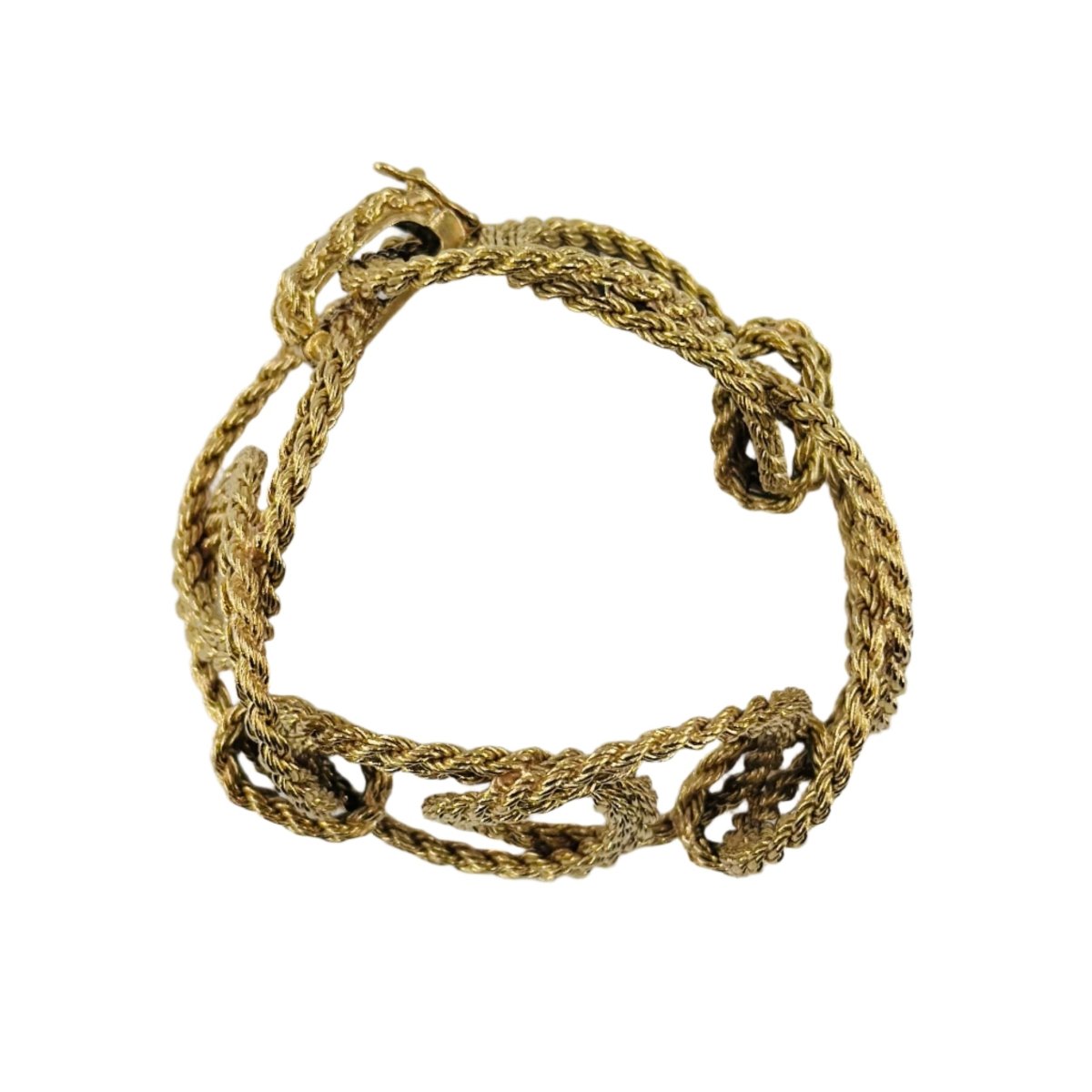 Bracelet "Cercles torsadés" en or jaune - Castafiore