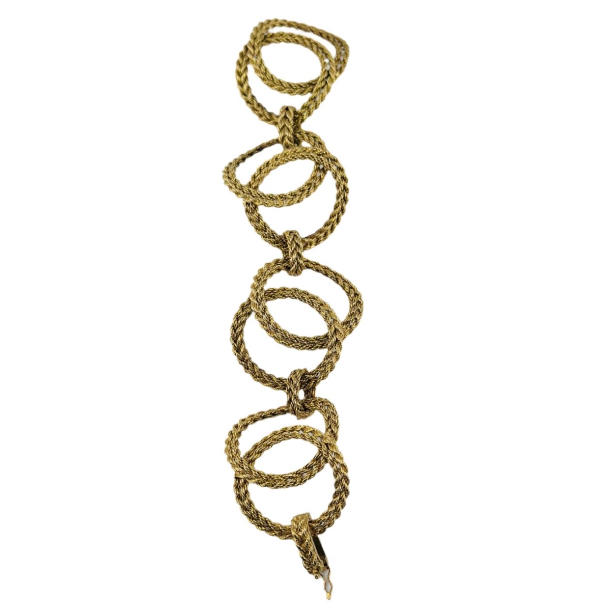 Bracelet "Cercles torsadés" en or jaune - Castafiore