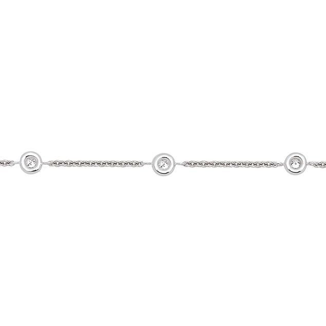 Bracelet Chaine en or blanc et diamants - Castafiore