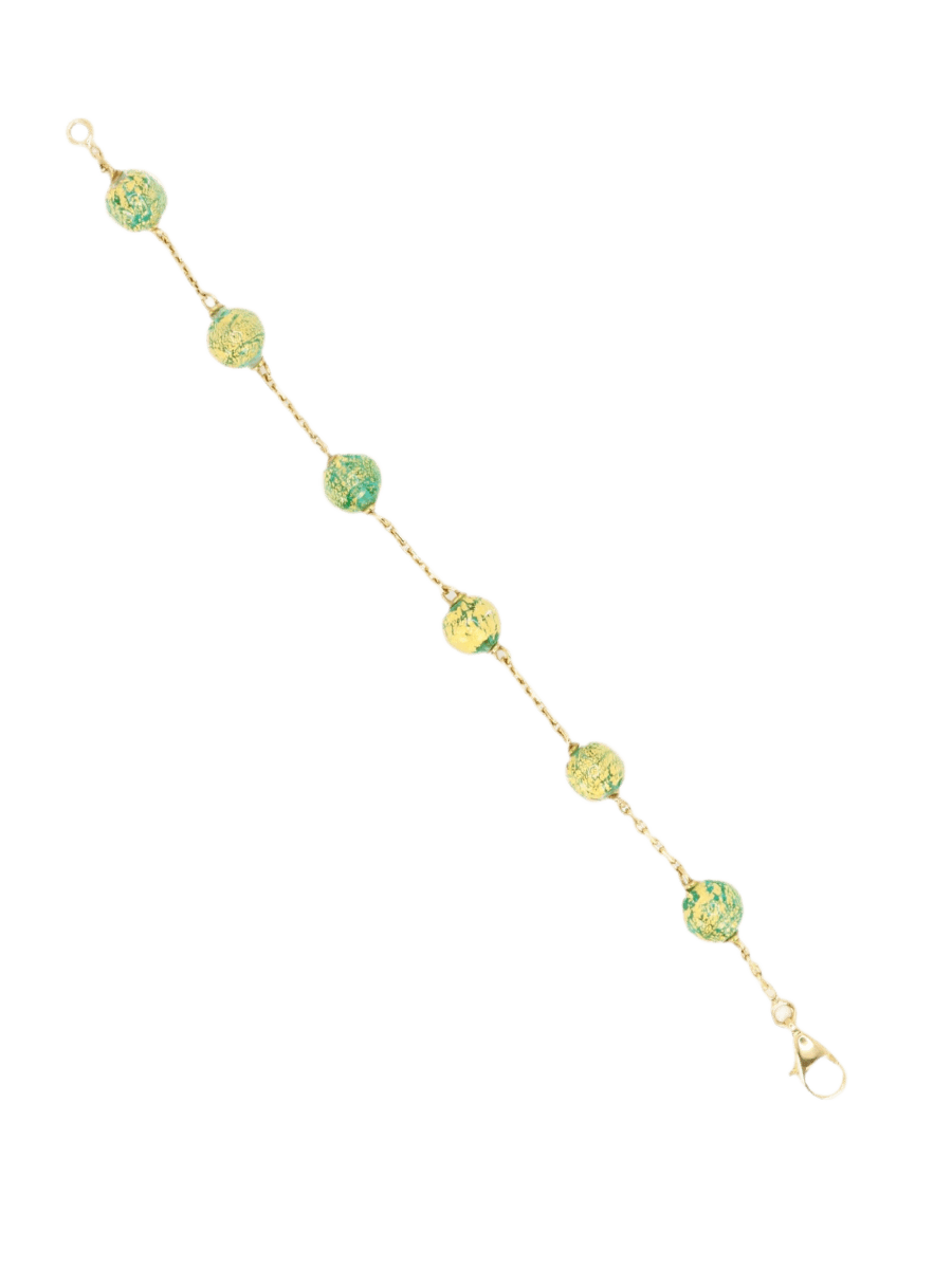 Bracelet Chaîne en or jaune et perles - Castafiore