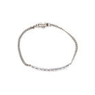 Bracelet chaîne gourmette or blanc diamants 0,6 ct - Castafiore