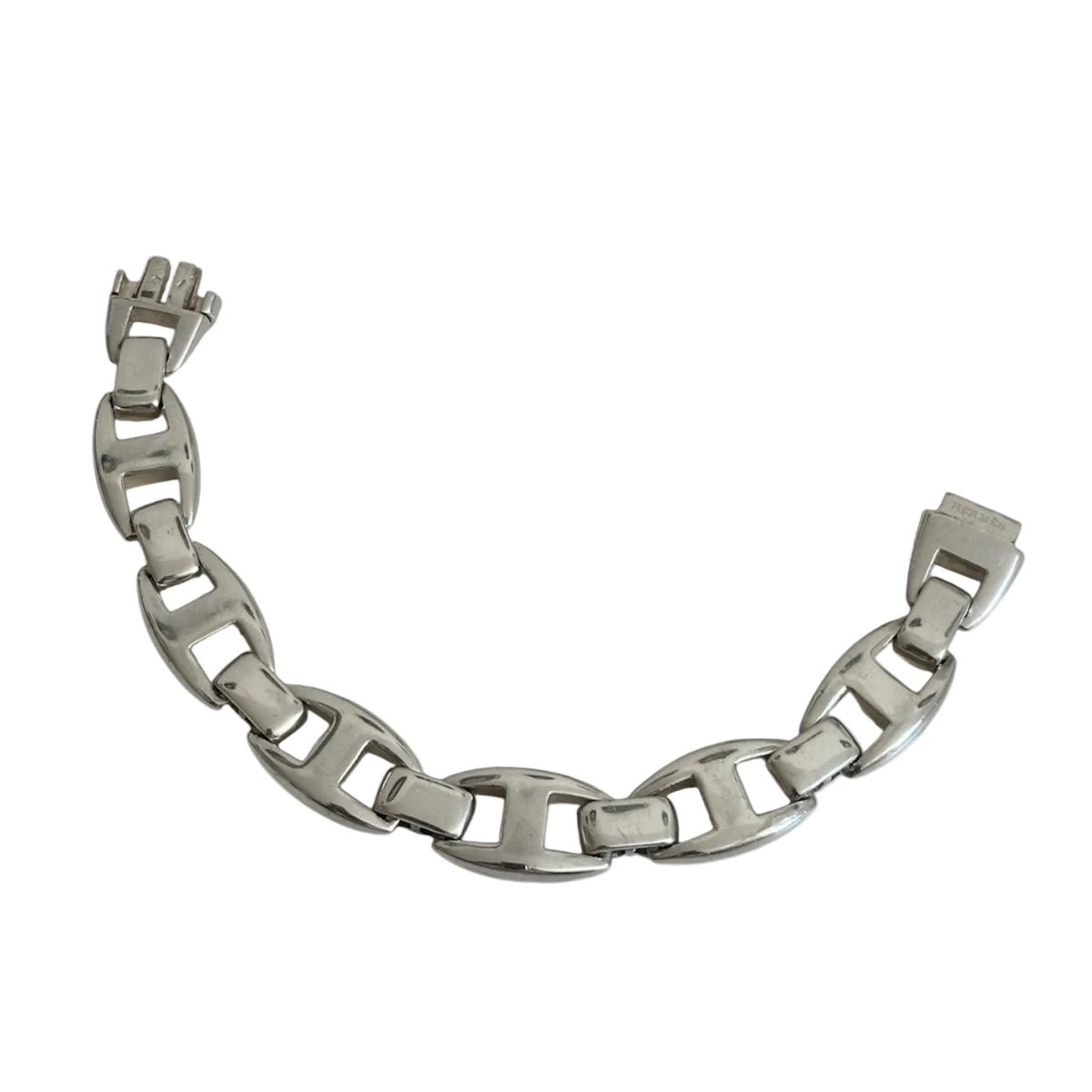 Bracelet Chaîne HERMÈS "Cassiopée" GM en argent - Castafiore