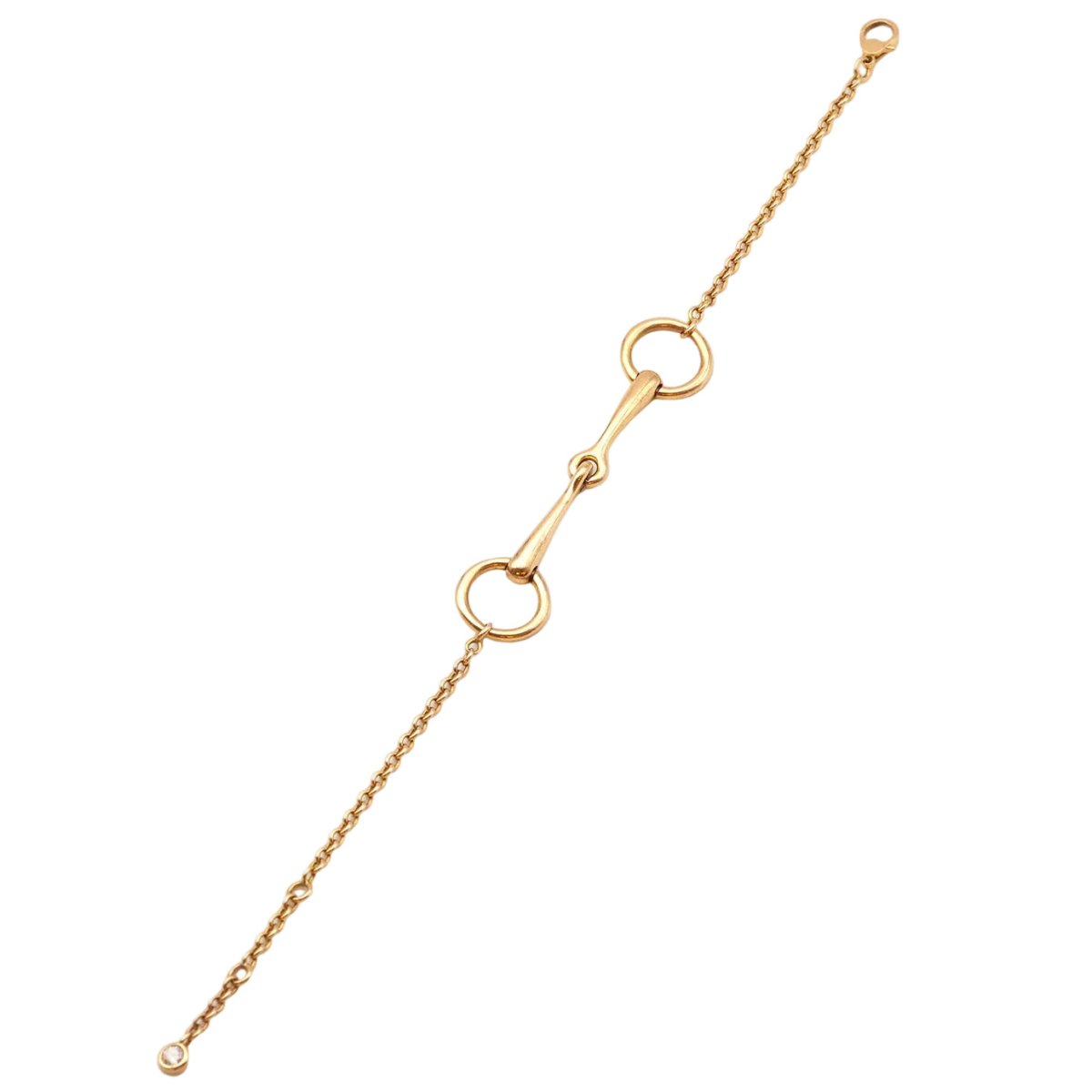 Bracelet Chaîne HERMÈS en or rose et diamant - Castafiore