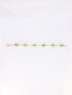 Bracelet chaine or jaune perles de Murano - Castafiore